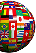 globe with flags